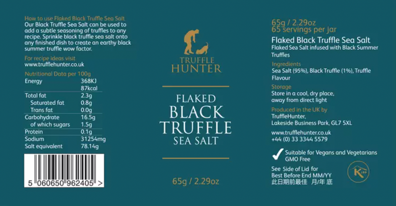 TruffleHunter - 松露調味套裝 (黑松露雪花海鹽，黑松露粉) Luxury Truffle Seasoning Set (Flaked Black Truffle Sea Salt, Black Truffle Dust) @65g
